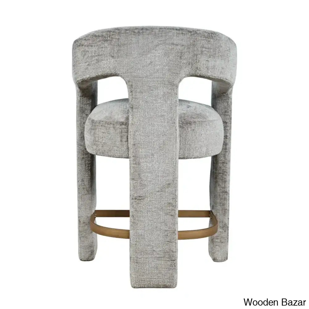 Carlinez Modern Upholstered 25’’ Counter And Bar Stool - Wooden Bazar