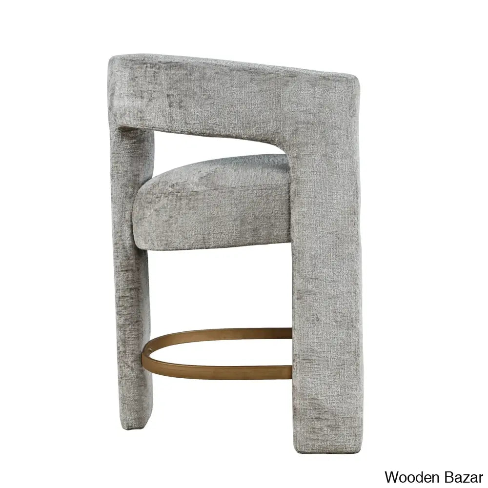 Carlinez Modern Upholstered 25’’ Counter And Bar Stool - Wooden Bazar