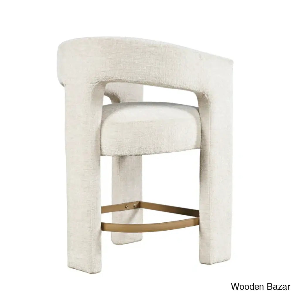 Carlinez Modern Upholstered 25’’ Counter And Bar Stool - Wooden Bazar