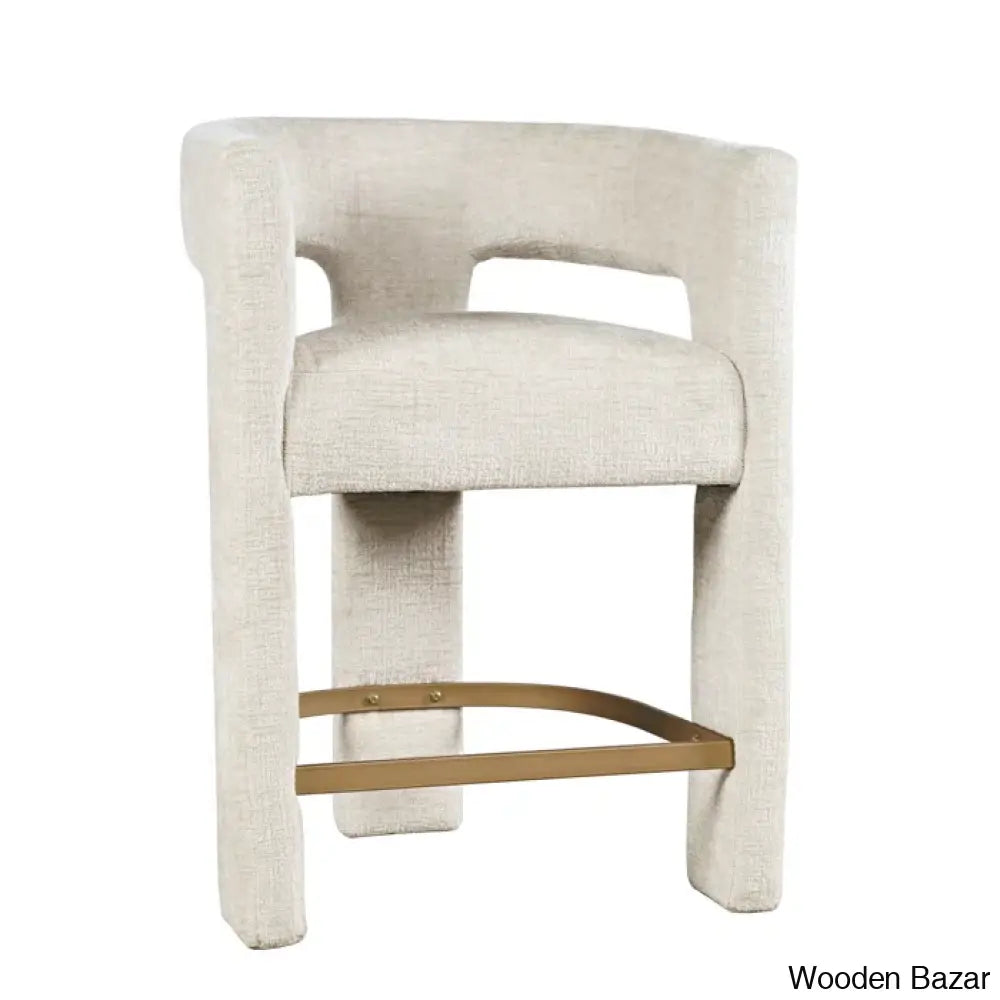 Carlinez Modern Upholstered 25’’ Counter And Bar Stool - Wooden Bazar