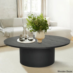 Carlisle Pedestal 40’’ Coffee Table And Center Table Black