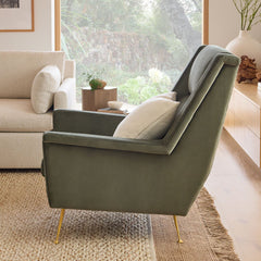 Kolerd High-Back Mid-Century Chair - Metal Legs