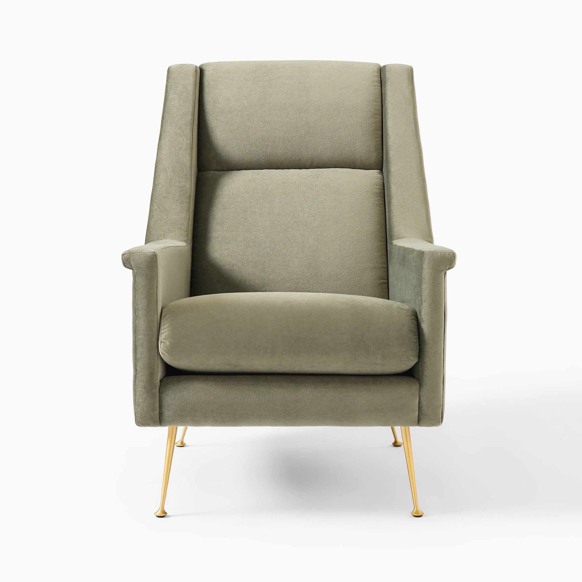 Kolerd High-Back Mid-Century Chair - Metal Legs