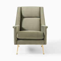 Kolerd High-Back Mid-Century Chair - Metal Legs