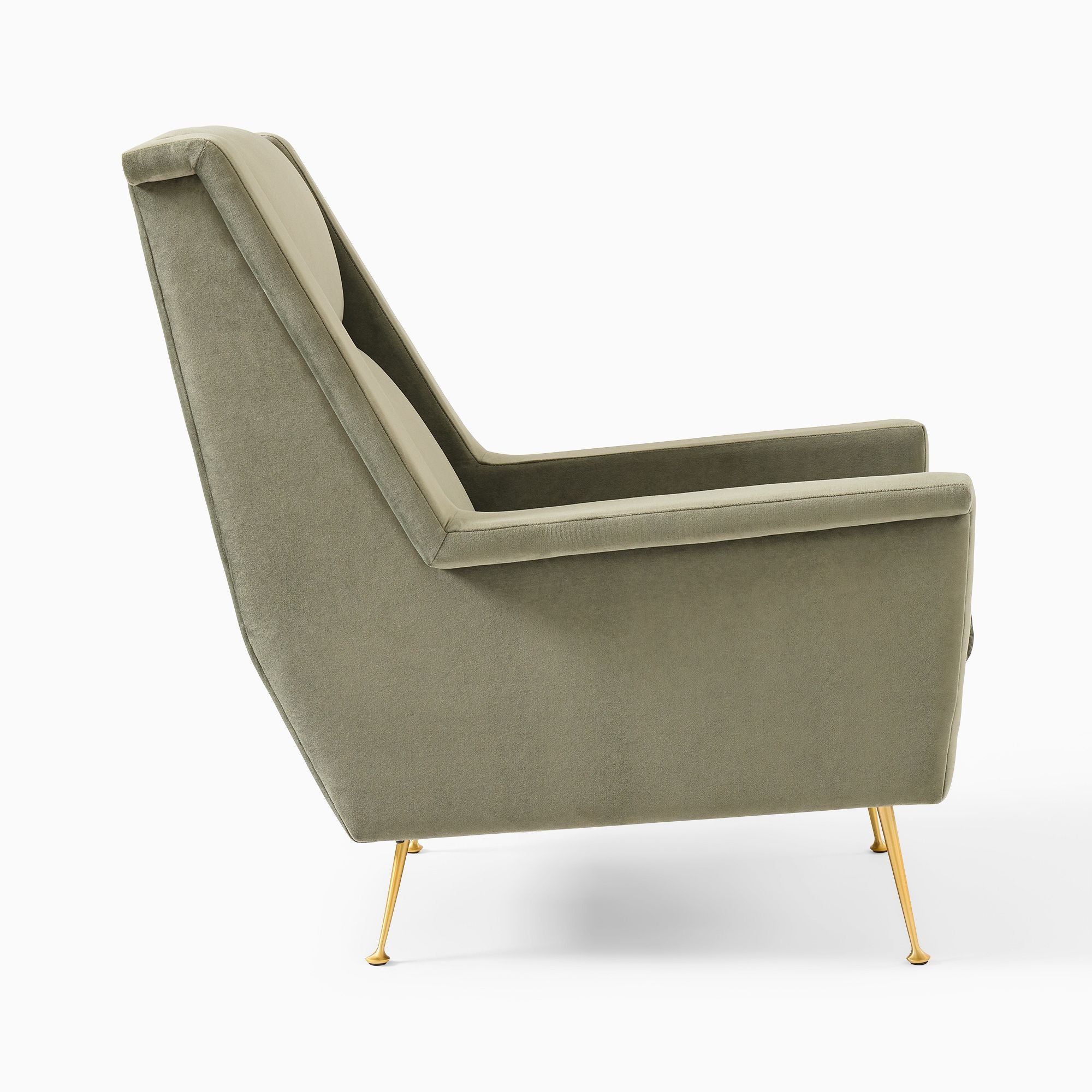 Kolerd High-Back Mid-Century Chair - Metal Legs