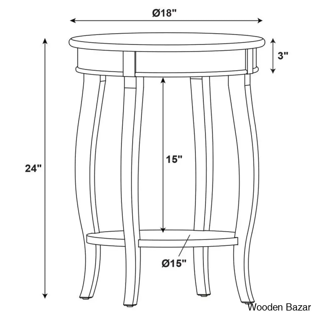 Bedside Table - Wooden Bazar