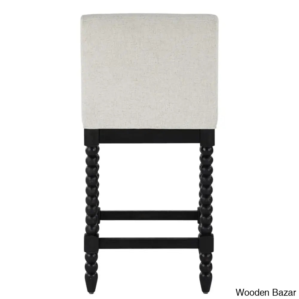 Carollyne Swivel 26’’ High Modern Farmhouse Turned Leg Beaded Counter And Bar Stool