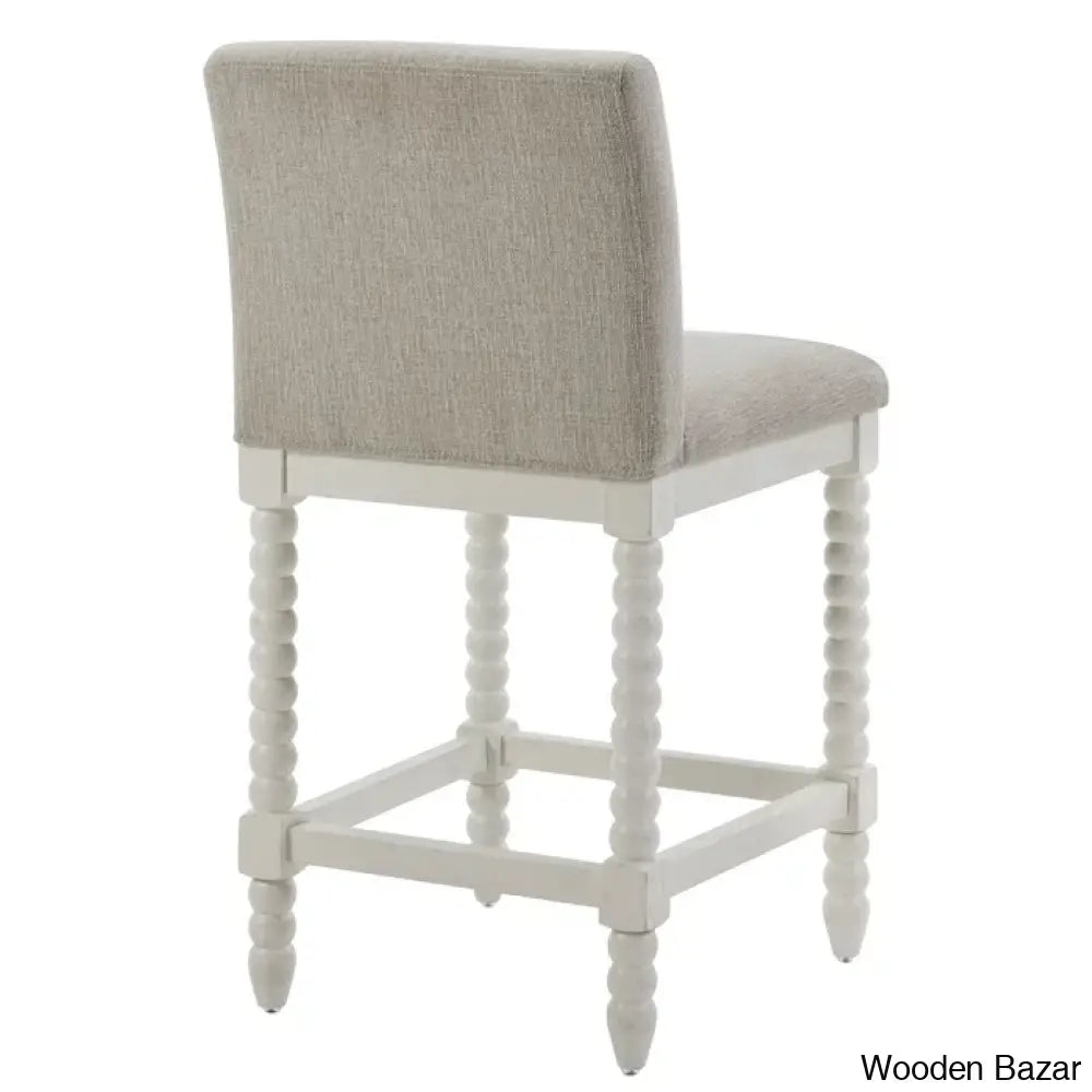 Carollyne Swivel 26’’ High Modern Farmhouse Turned Leg Beaded Counter And Bar Stool