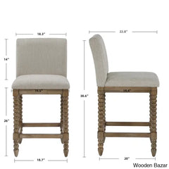 Carollyne Swivel 26’’ High Modern Farmhouse Turned Leg Beaded Counter And Bar Stool