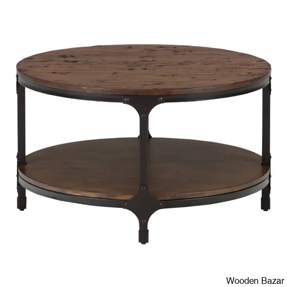 Carolyn Solid Wood Top Coffee And Center Table