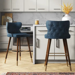 Carrazcox Upholstered Counter And Bar Stool With Solid Wood Frame (Set Of 2)