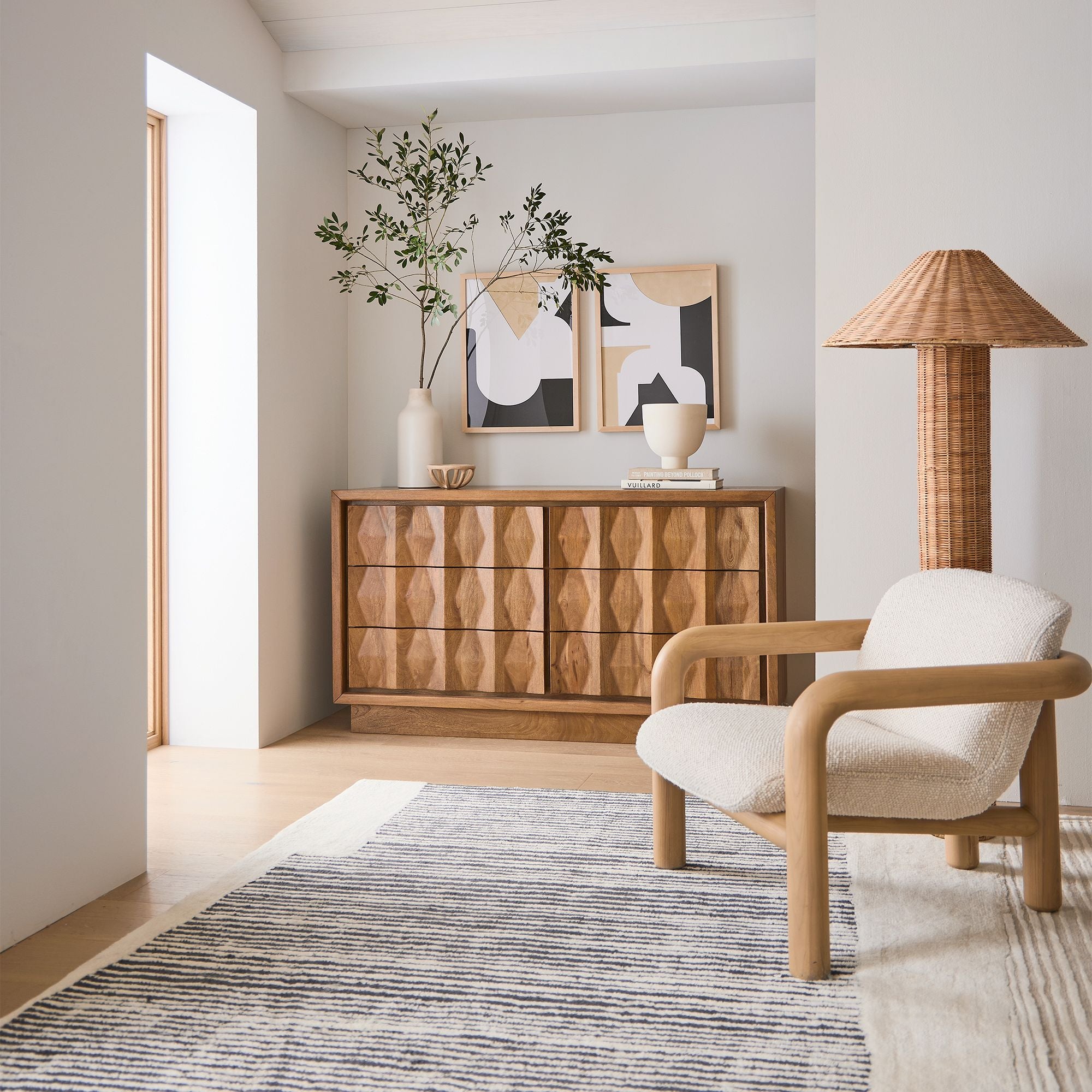 Auin Wifkart Upholstered Chair - Wooden bazar