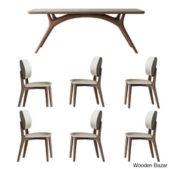 Cavalon New Stylish 6 Seater Dining Table Set - Wooden Bazar