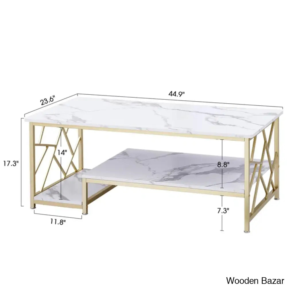 Caveneyl Industrial Coffee And Center Table With Storage