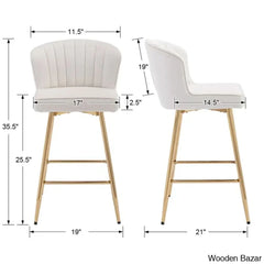 Cavillz Swivel Upholstered 25.5’’ Counter And Bar Stool With Metal Frame