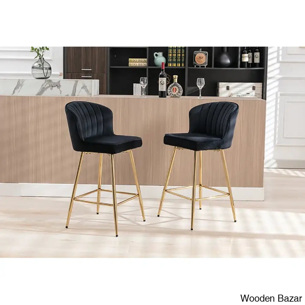 Cavillz Swivel Upholstered 25.5’’ Counter And Bar Stool With Metal Frame