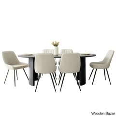 Ceder Luxury 6 Seater Dining Table Set - Wooden Bazar