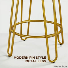 Cederniern Swivel Upholstered 26.5’’ Counter And Bar Stool With Metal Frame (Set Of 2)