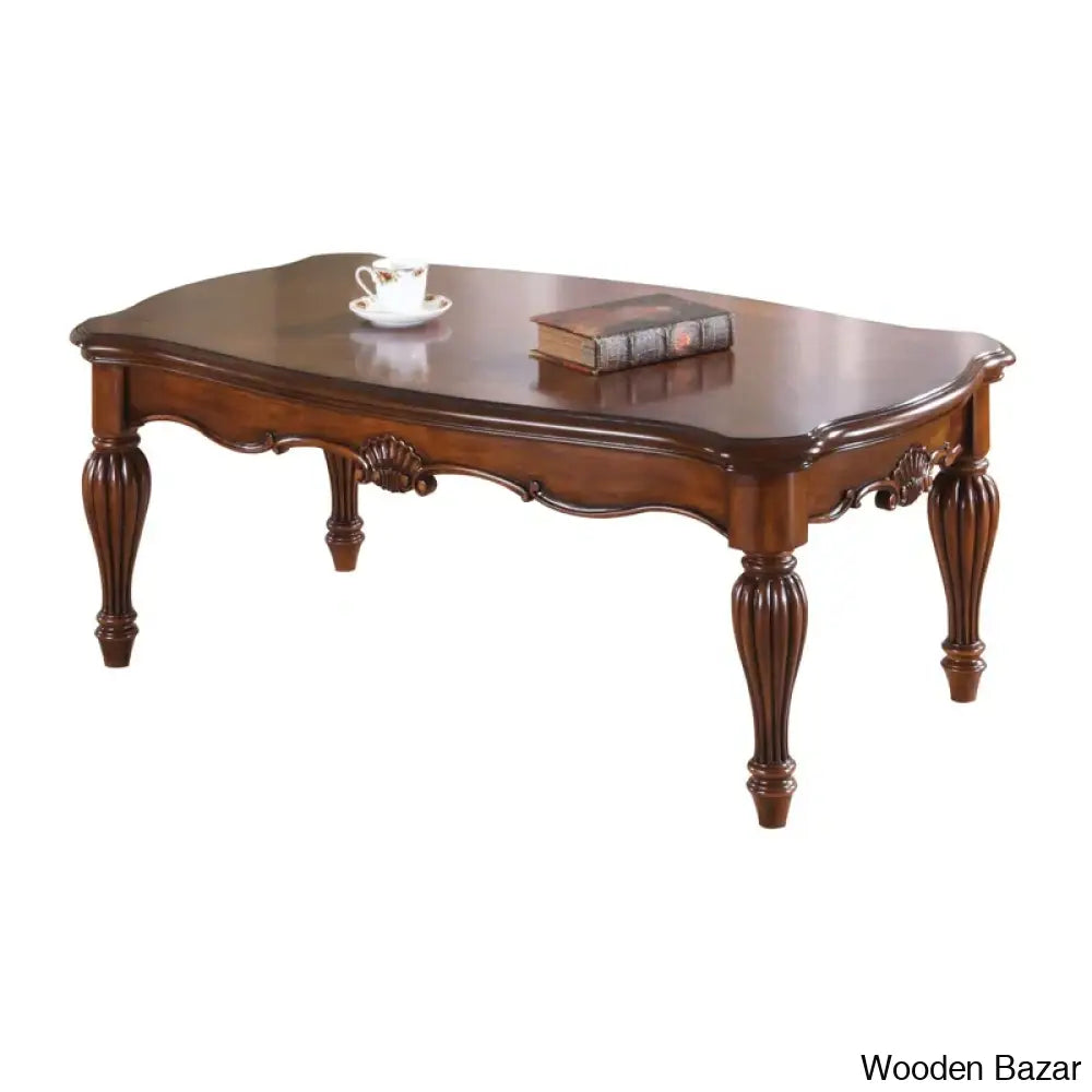 Celentanio Solid Wood Coffee And Center Table