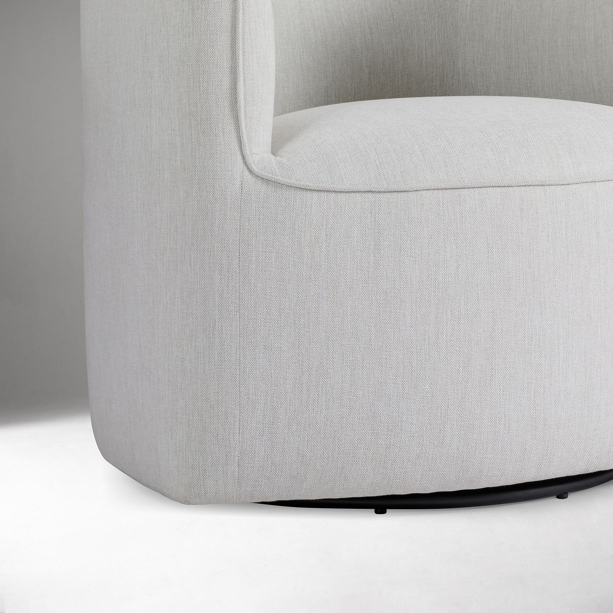 Parsite Rounded Swivel Chair - Wooden Bazar