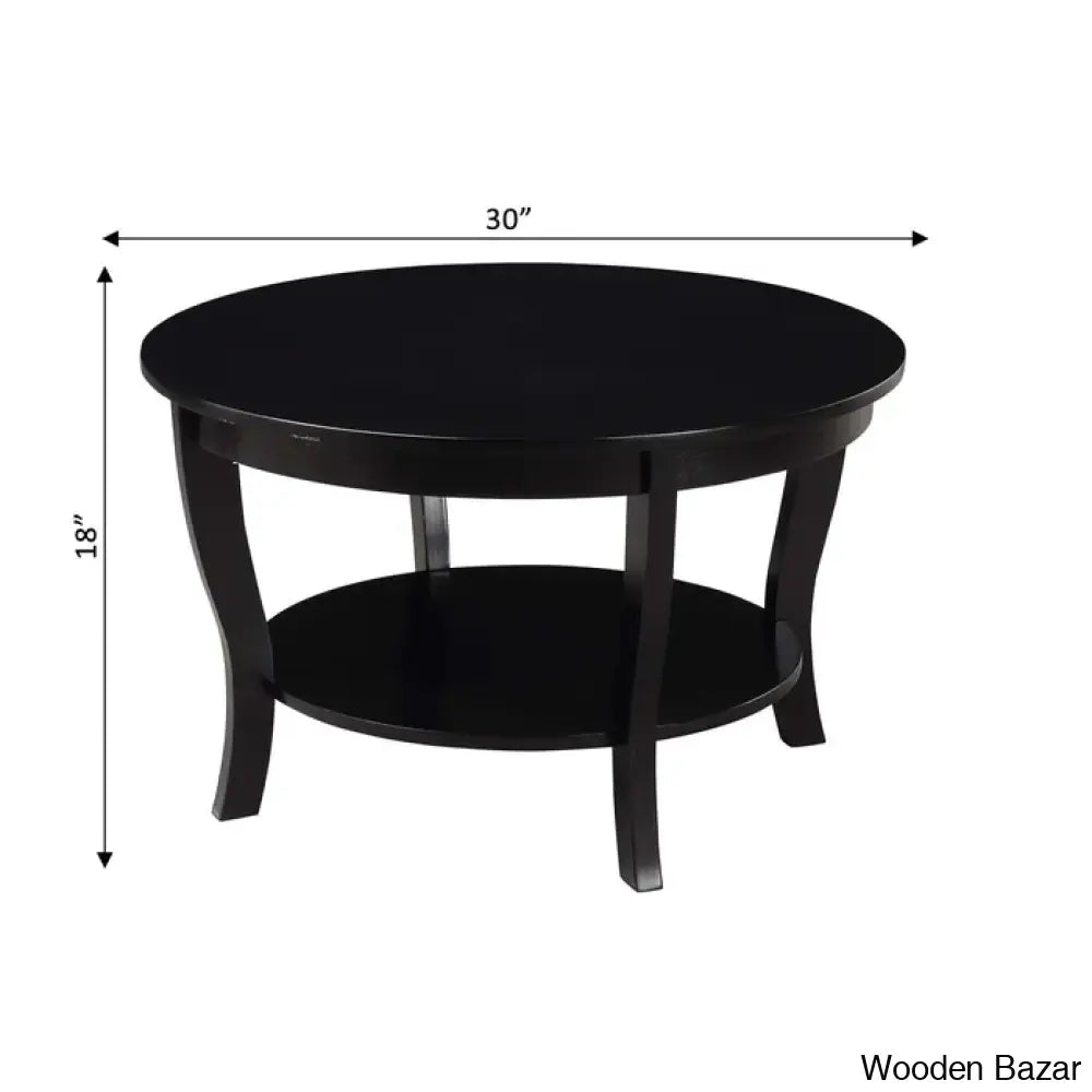 Chadwick 30’’ Coffee Table With Shelf And Center Table