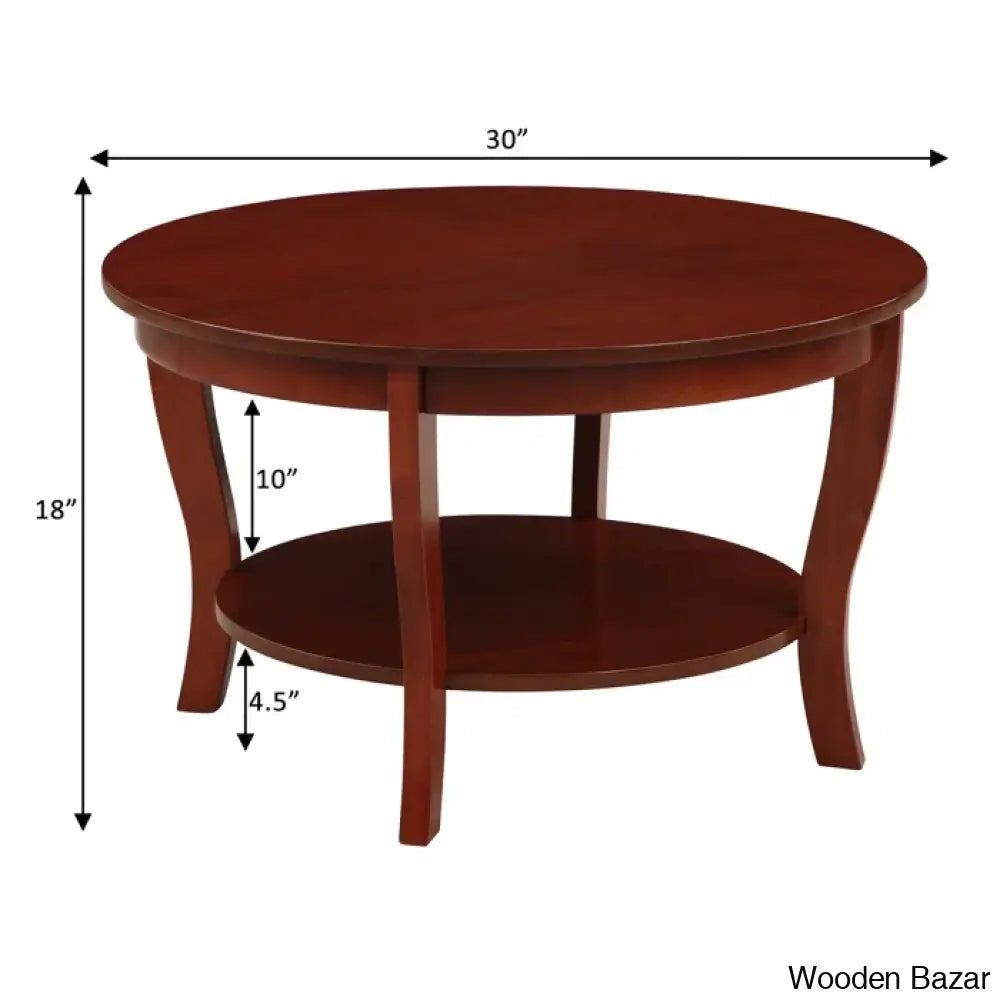 Chadwick 30’’ Coffee Table With Shelf And Center Table