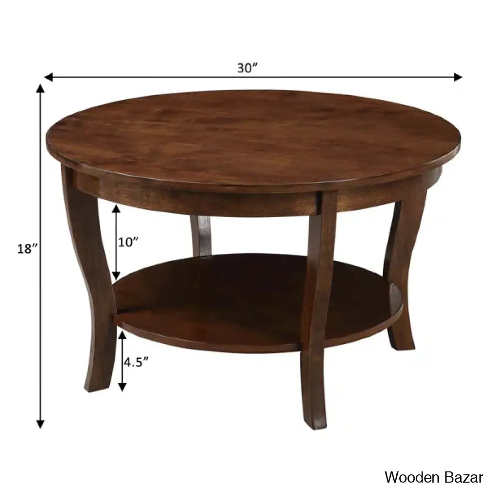 Chadwick 30’’ Coffee Table With Shelf And Center Table