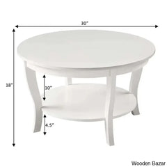 Chadwick 30’’ Coffee Table With Shelf And Center Table