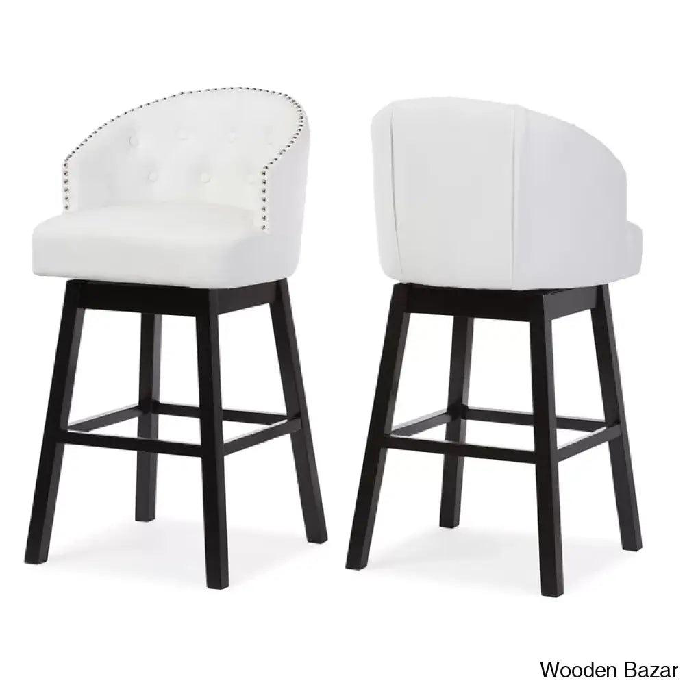 Chaimz Upholstered 30.62’’ Counter Stool With Solid Wood Frame (Set Of 2)