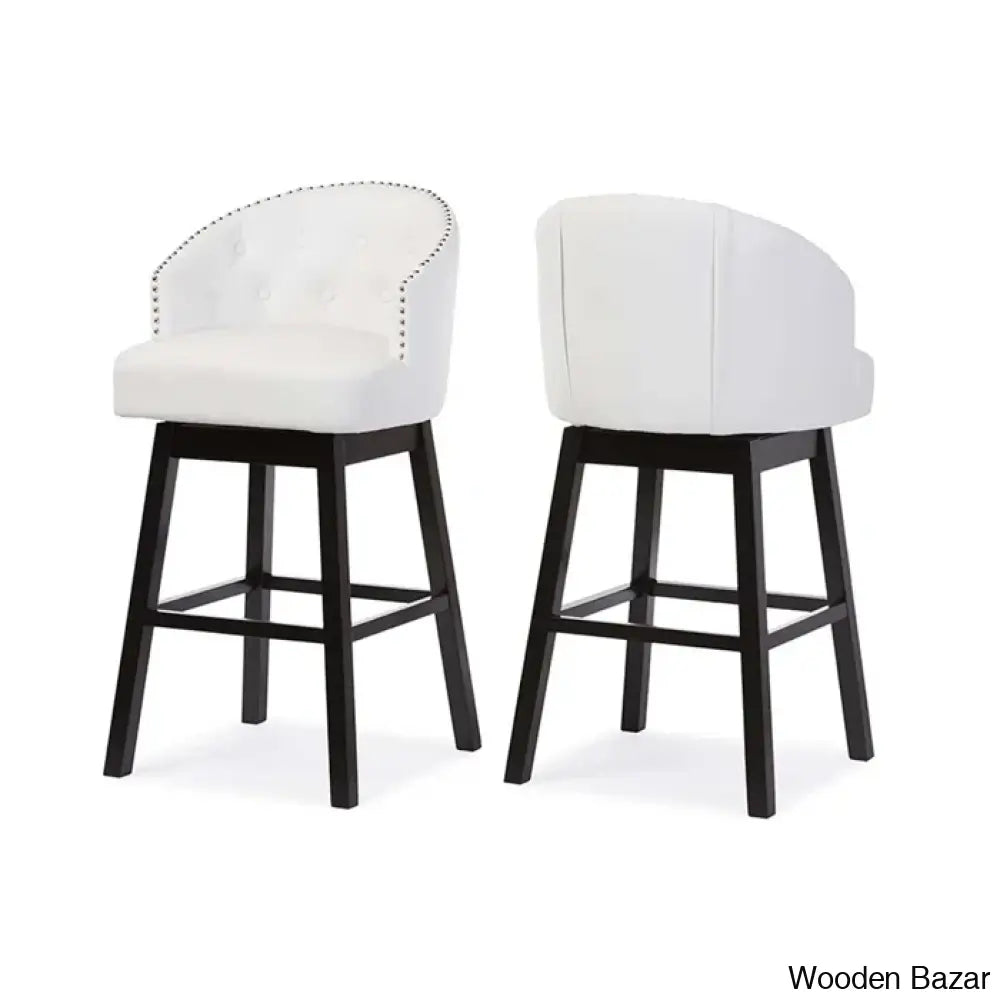 Chaimz Upholstered 30.62’’ Counter Stool With Solid Wood Frame (Set Of 2)