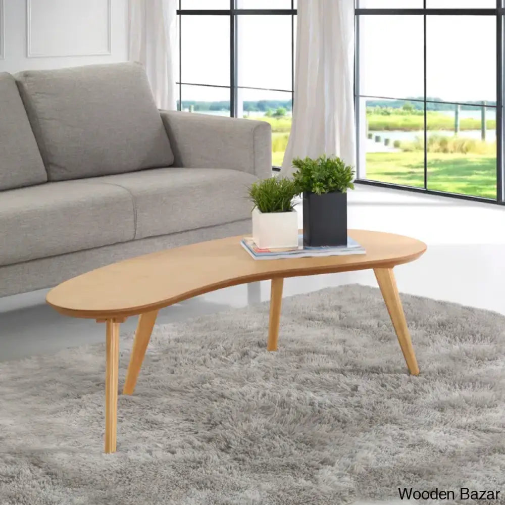 Chandrima Solid Wood Coffee Table And Center