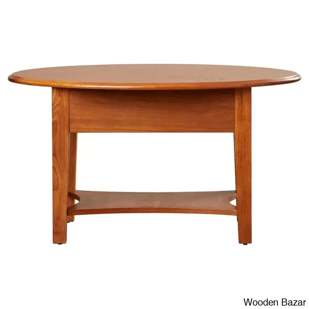 Channing Oval Solid Wood Coffee And Center Table