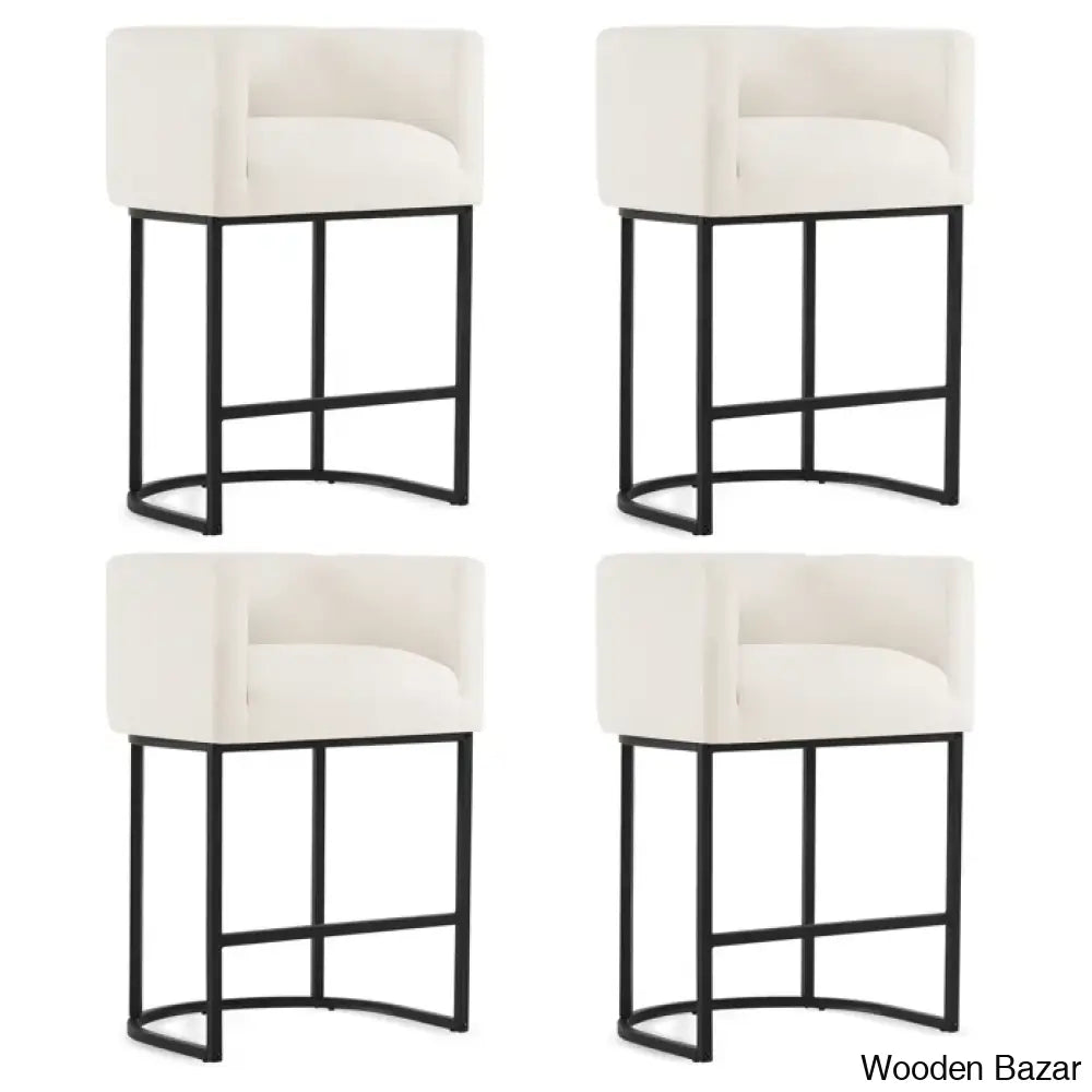 Charneys Swivel Upholstered 27’’ Counter And Bar Stool (Set Of 4)