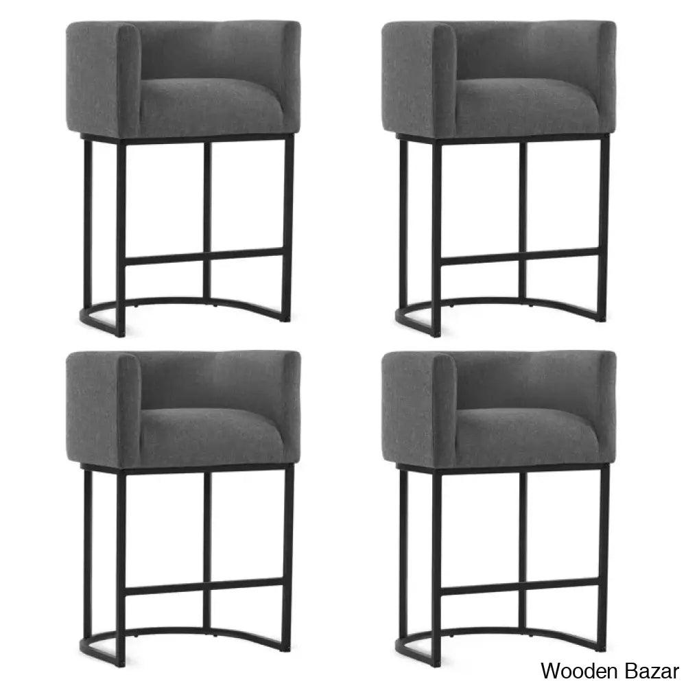 Charneys Swivel Upholstered 27’’ Counter And Bar Stool (Set Of 4)