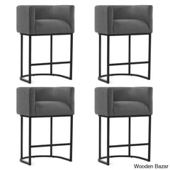 Charneys Swivel Upholstered 27’’ Counter And Bar Stool (Set Of 4)