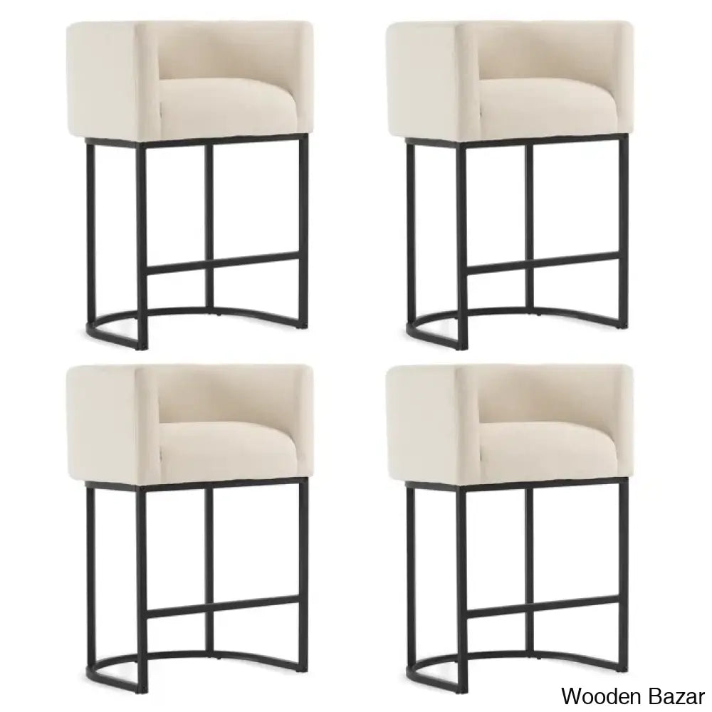 Charneys Swivel Upholstered 27’’ Counter And Bar Stool (Set Of 4)