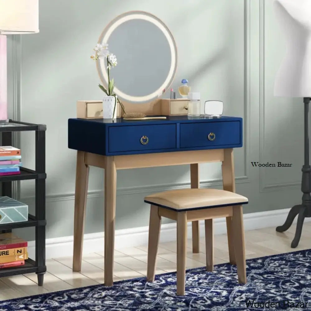 Charuu Luxury Dressing Table With Drawers - Wooden Bazar