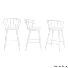 Chelssiea Swivel Solid Wood Counter And Bar Stool (Set Of 3)
