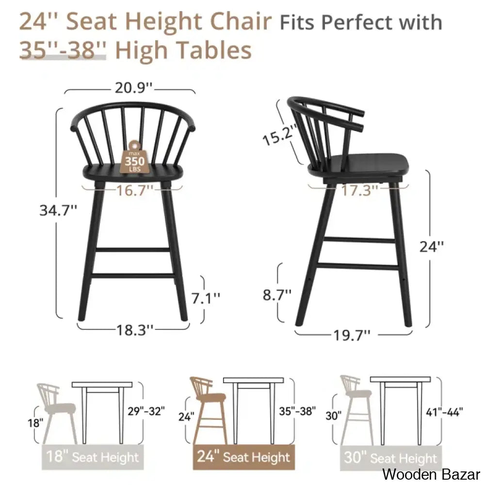 Chelssiea Swivel Solid Wood Counter And Bar Stool (Set Of 3)