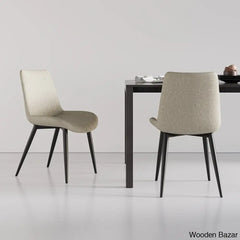 Chet Modern Gray Dining Chairs Set Of 2 Upholstered Pu Leather