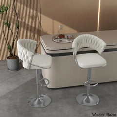 Christalo Swivel Upholstered Adjustable Height Counter And Bar Stool With Metal Frame (Set Of 2)