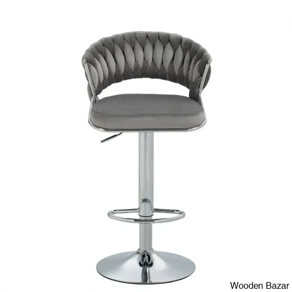 Christalo Swivel Upholstered Adjustable Height Counter And Bar Stool With Metal Frame (Set Of 2)