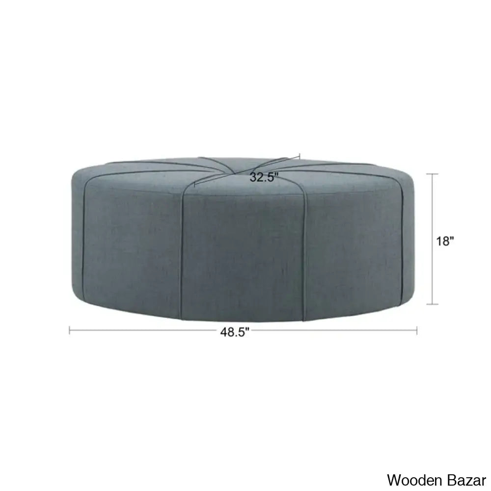 Christopher Tufted Oval Cocktail Ottoman