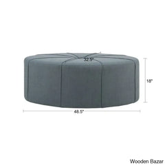 Christopher Tufted Oval Cocktail Ottoman