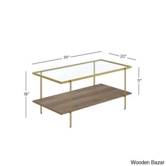 Cicelian Glass Top Coffee And Center Table