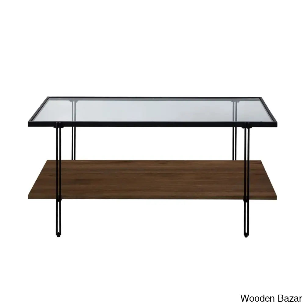 Cicelian Glass Top Coffee And Center Table