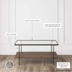 Cicelian Glass Top Coffee And Center Table