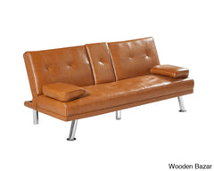 Classic Pu Leather Futon Sofa - Stylish Convertible Seating For Versatile Living Spaces