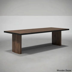 Clem Luxury Rectangular Wooden Dining Table - Bazar