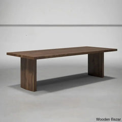 Clem Luxury Rectangular Wooden Dining Table - Bazar